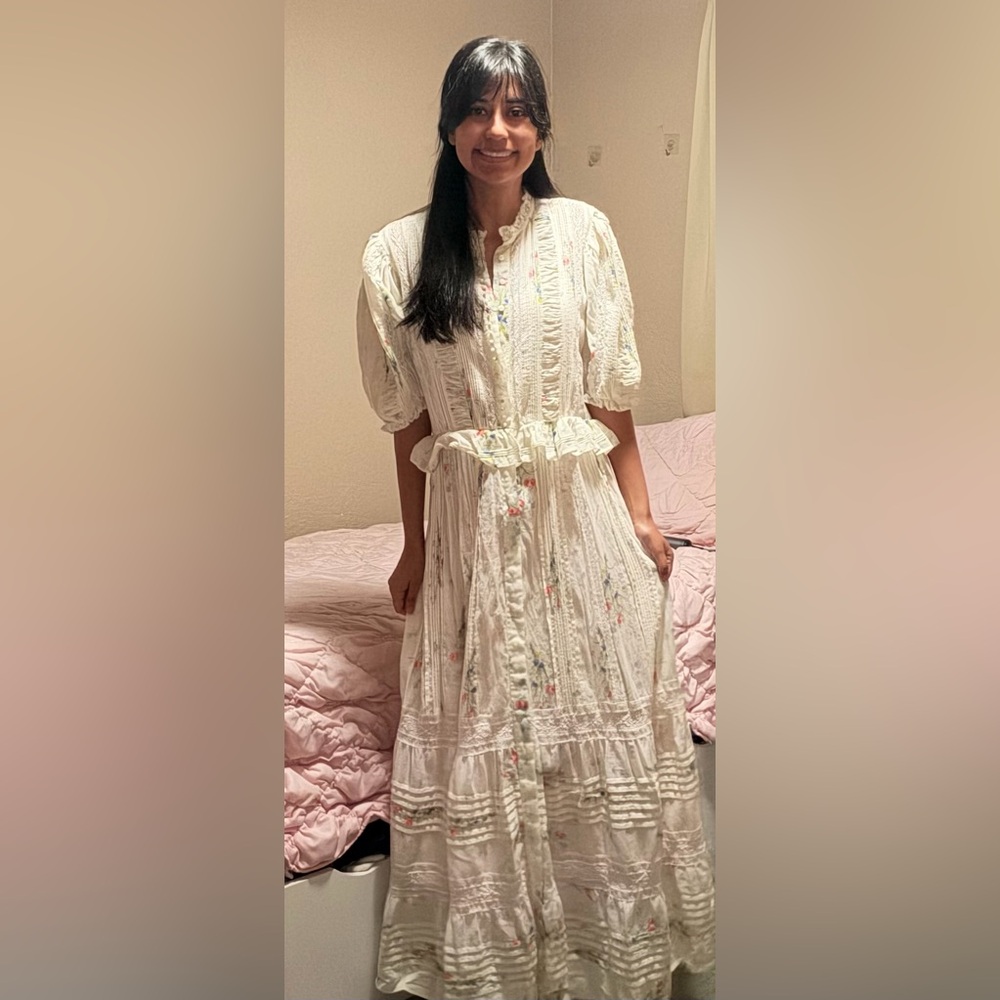 Floral White Dress